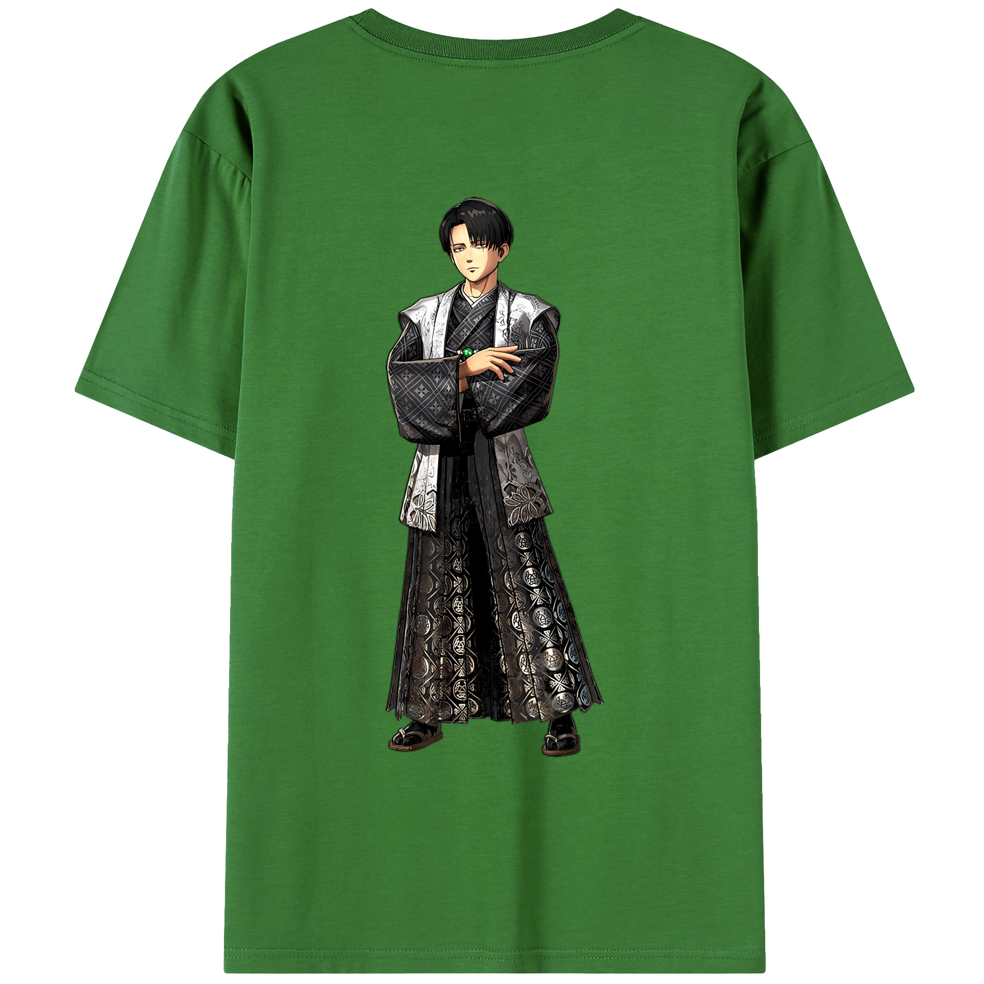（画像用） 進撃の巨人 リヴァイ·アッカーマン Attack on Titan Levi Ackerman レディース半袖Tシャツ(バックプリント)